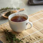 Japanese Mounjaro Tea steaming in cup