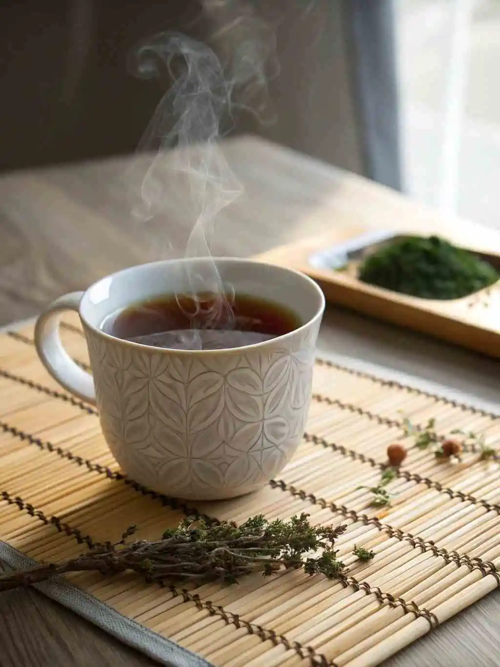 japanese-mounjaro-tea-recipe Japanese Mounjaro Tea steaming in cup