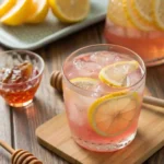 glass of japanese pink salt recipe with lemon and honey