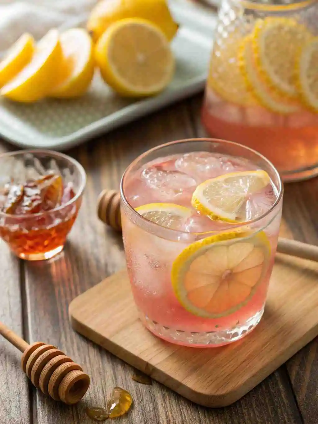 japanese-pink-salt-recipe glass of japanese pink salt recipe with lemon and honey
