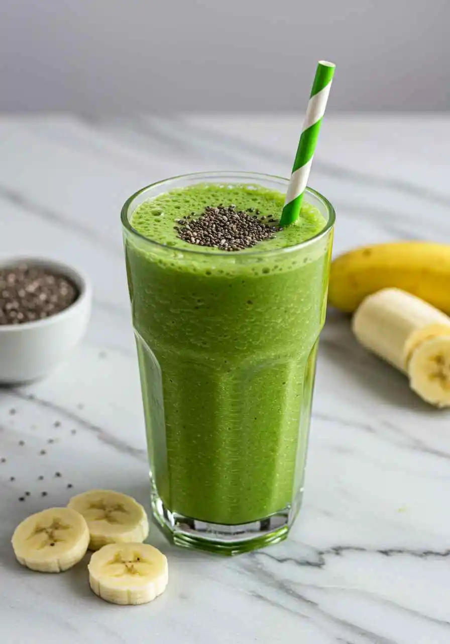 matcha-green-tea-smoothie-featured Matcha green tea smoothie with chia seeds