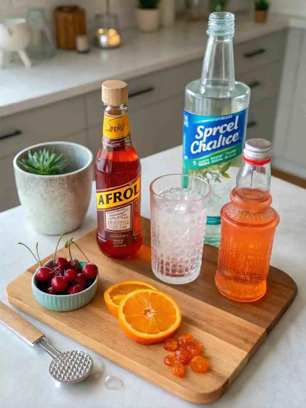 non-alcoholic-aperol-spritz-mocktail-1 Non Alcoholic Aperol Spritz Mocktail with orange and thyme