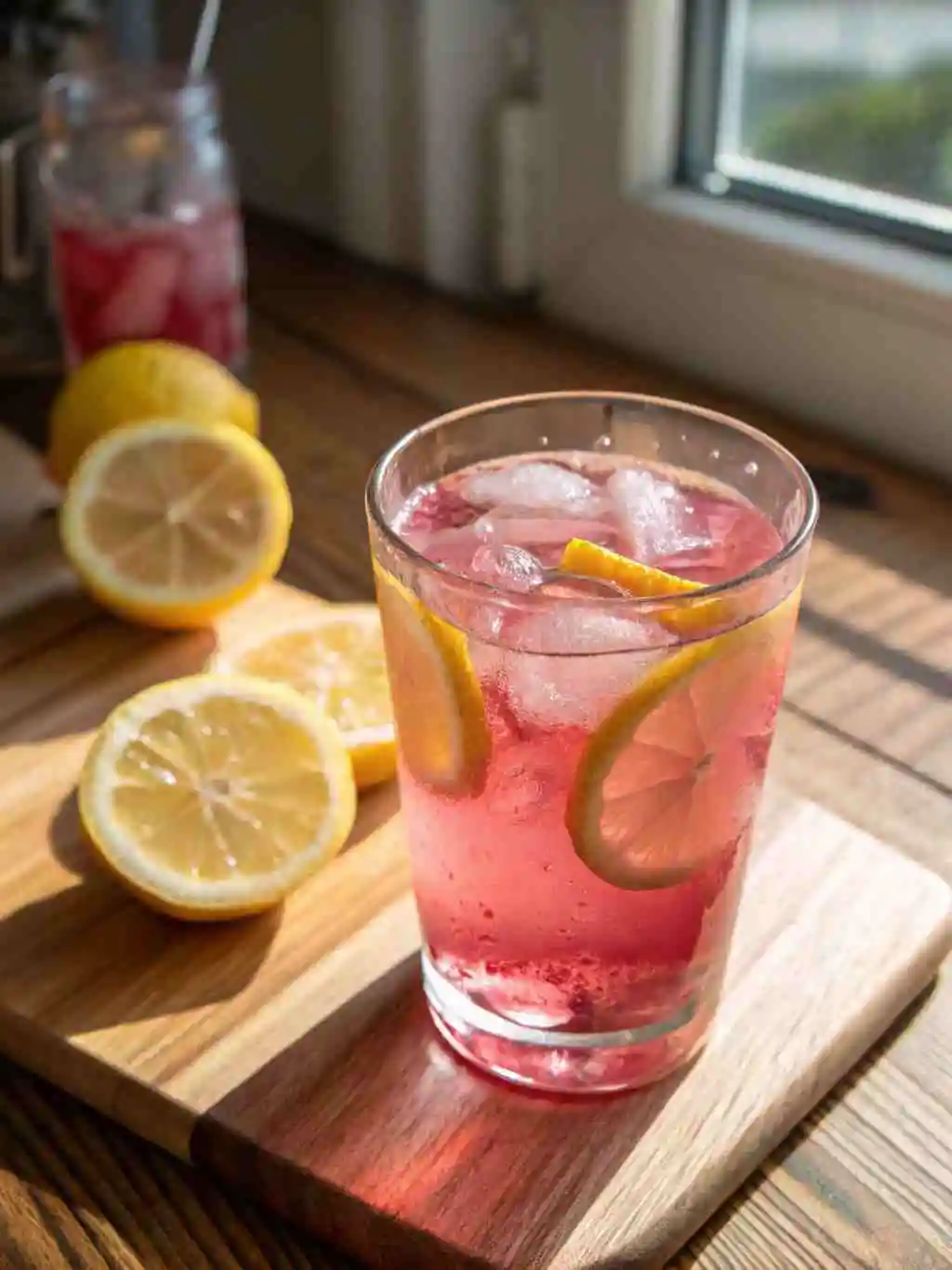 pink-salt-detox-drink-lemon pink salt detox drink with lemon in glass
