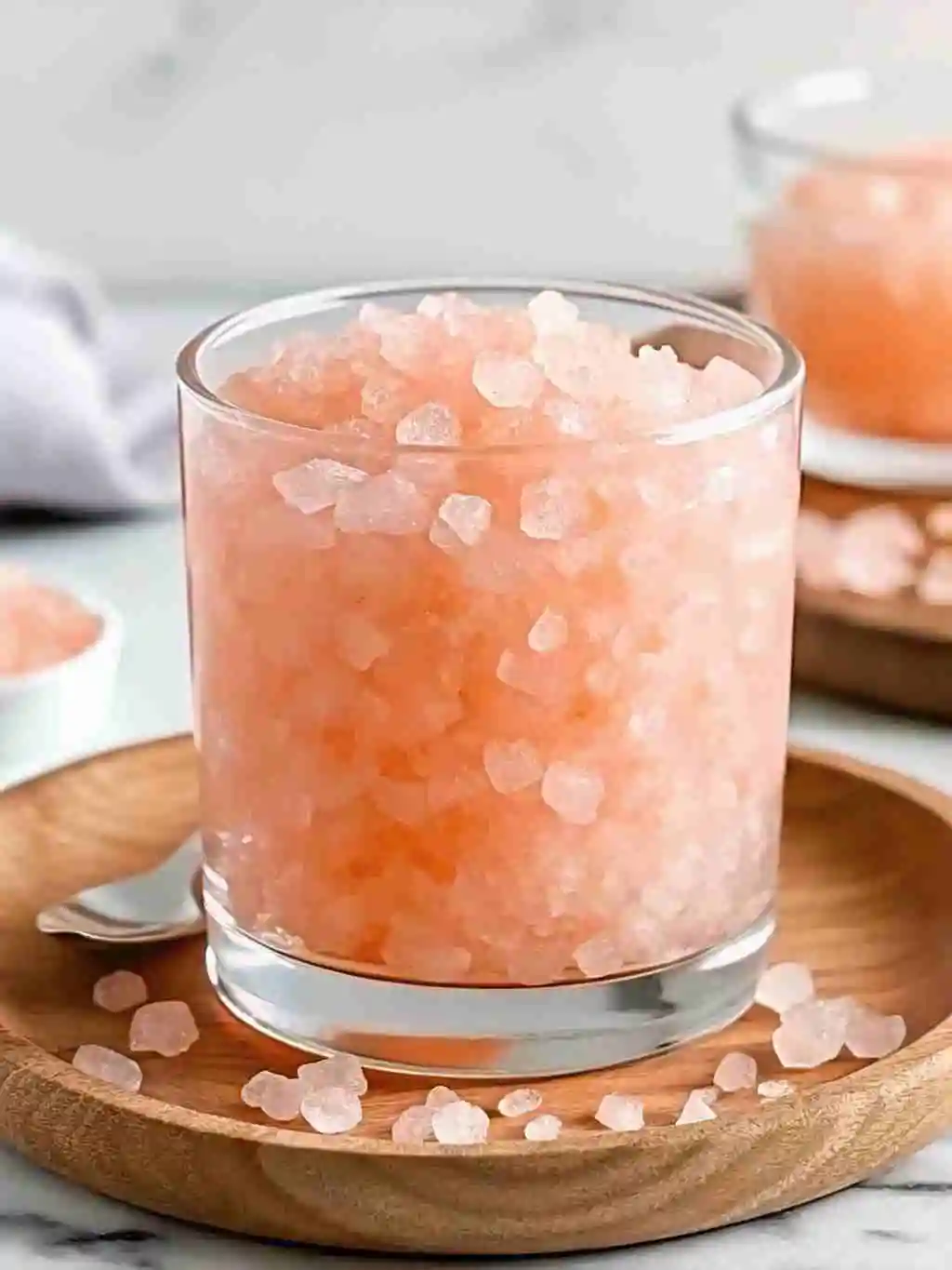 pink-salt-ingredients-detox pink salt recipe ingredients on marble table