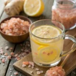 homemade mounjaro recipe with pink salt in a detox mug