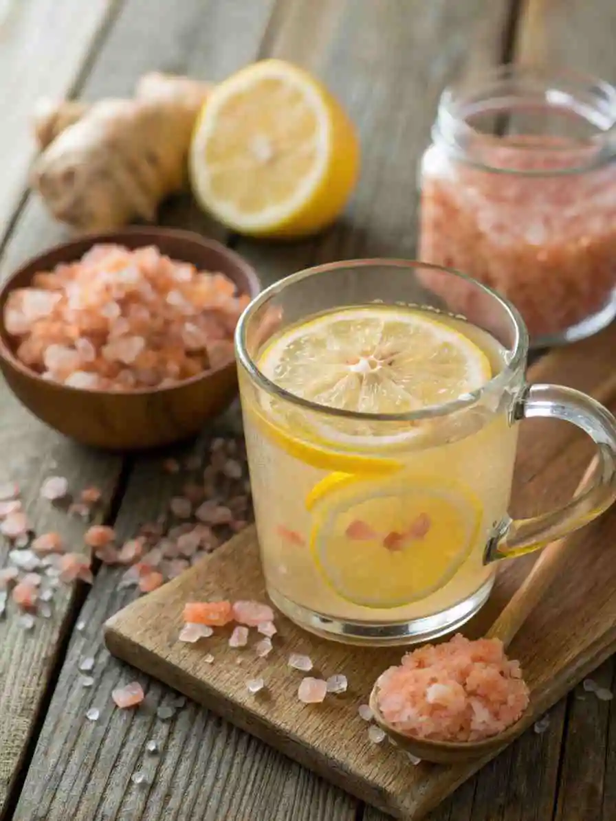 homemade-mounjaro-recipe-pink-salt-drink homemade mounjaro recipe with pink salt in a detox mug