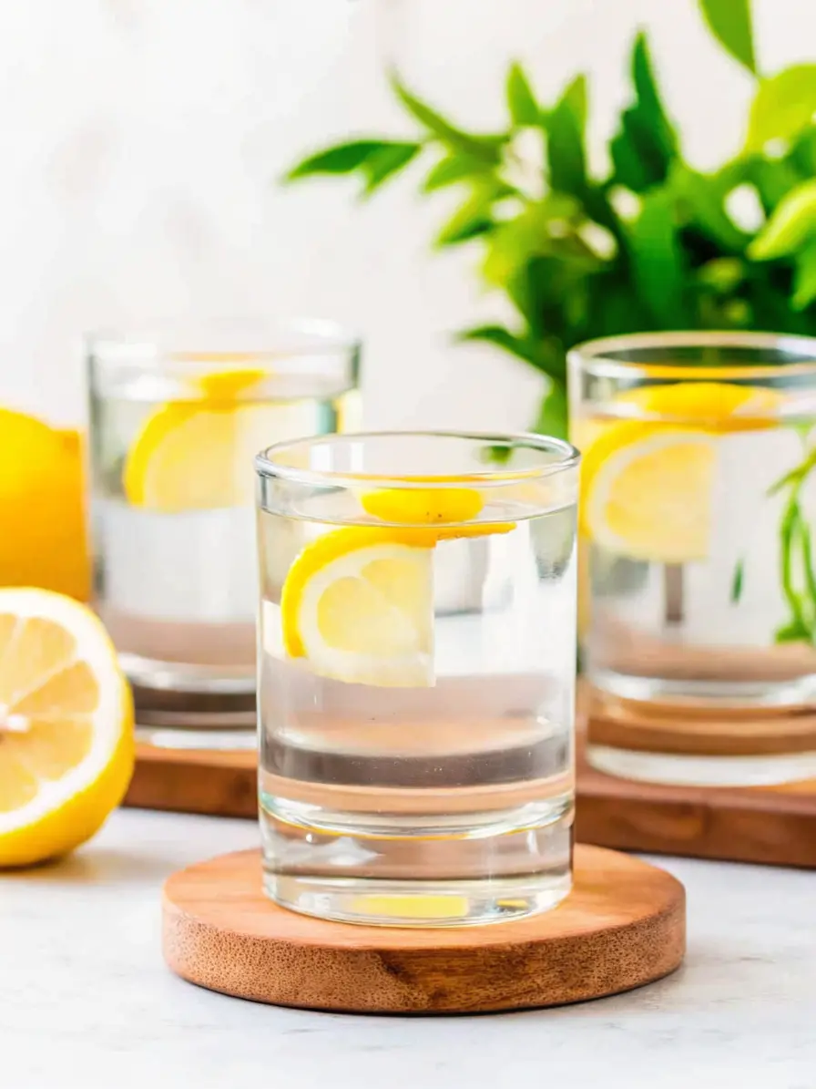white-tea-shot-recipe White Tea Shot in chilled shot glass with peach and citrus