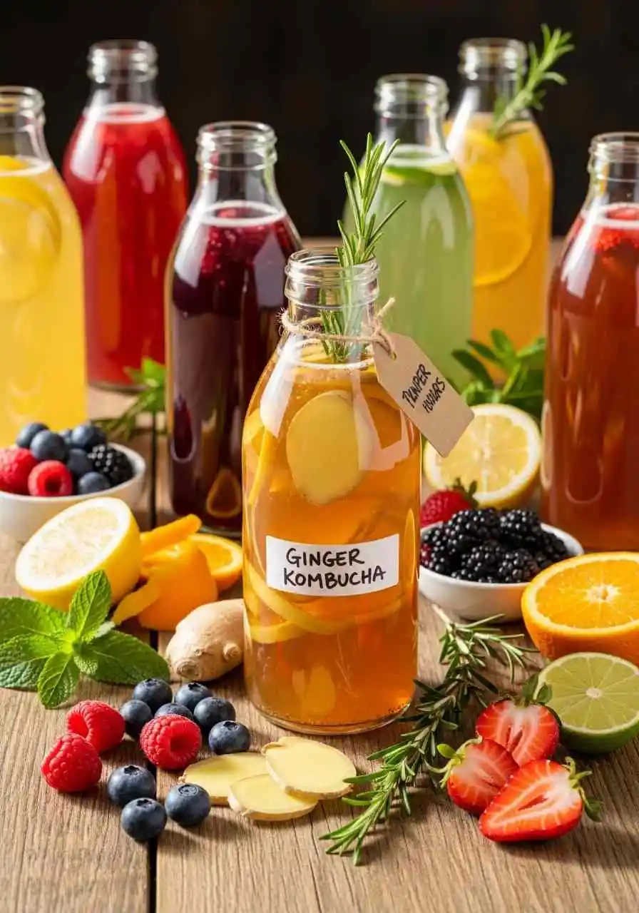 ginger-kombucha-recipe-flavor-variations Ginger kombucha recipe and other flavor variations for homemade kombucha